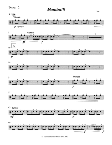 Mambo!!!  Percussion 2 part