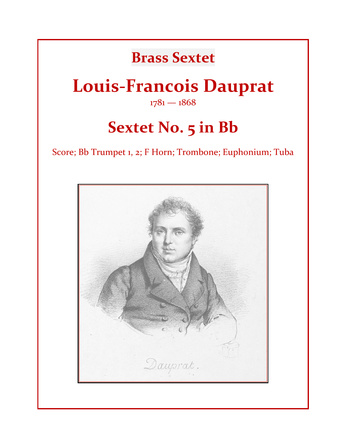 SEXTET No.5 in Bb (arr. Becky Dugan)