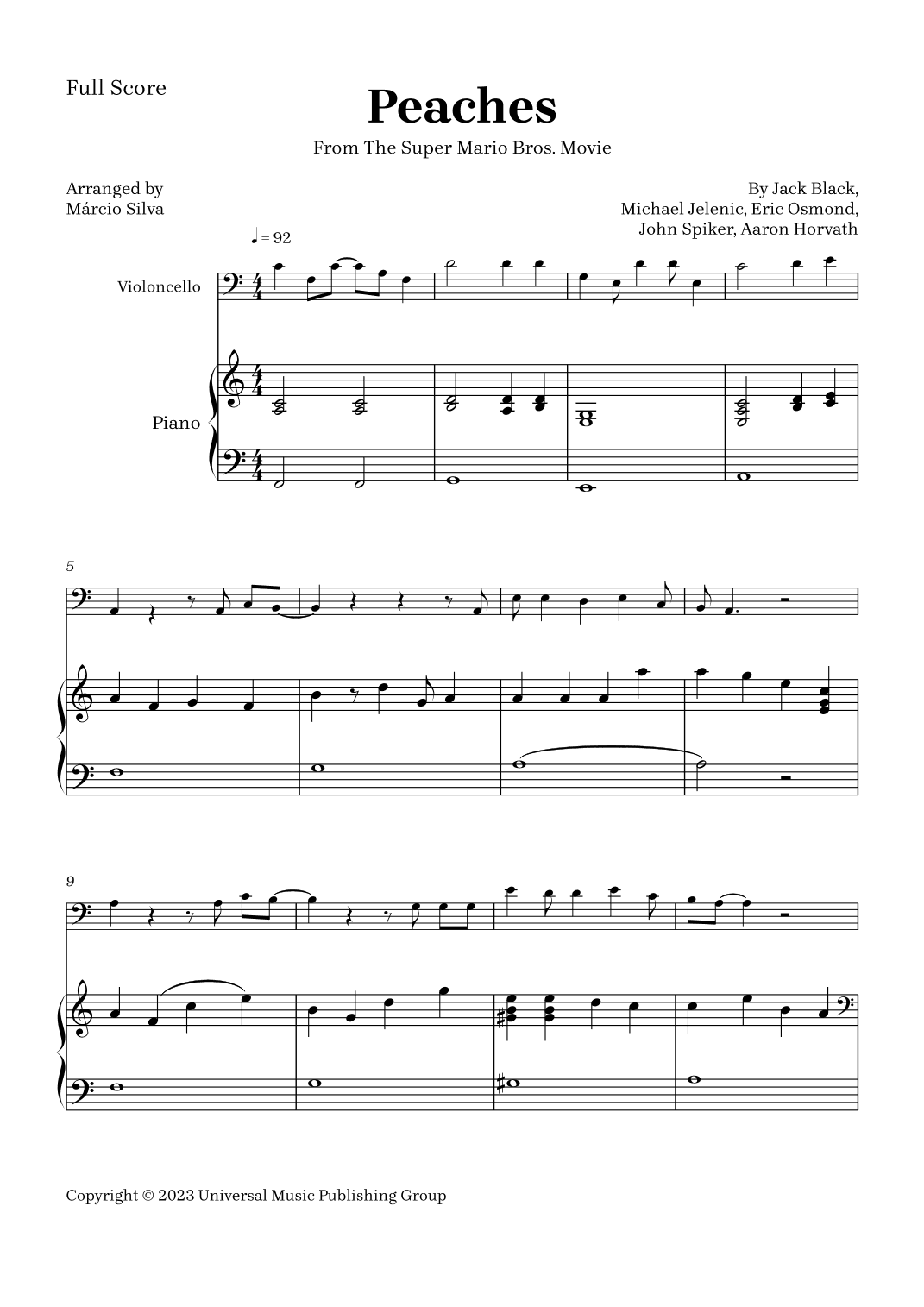Peaches (arr. Márcio Silva)
