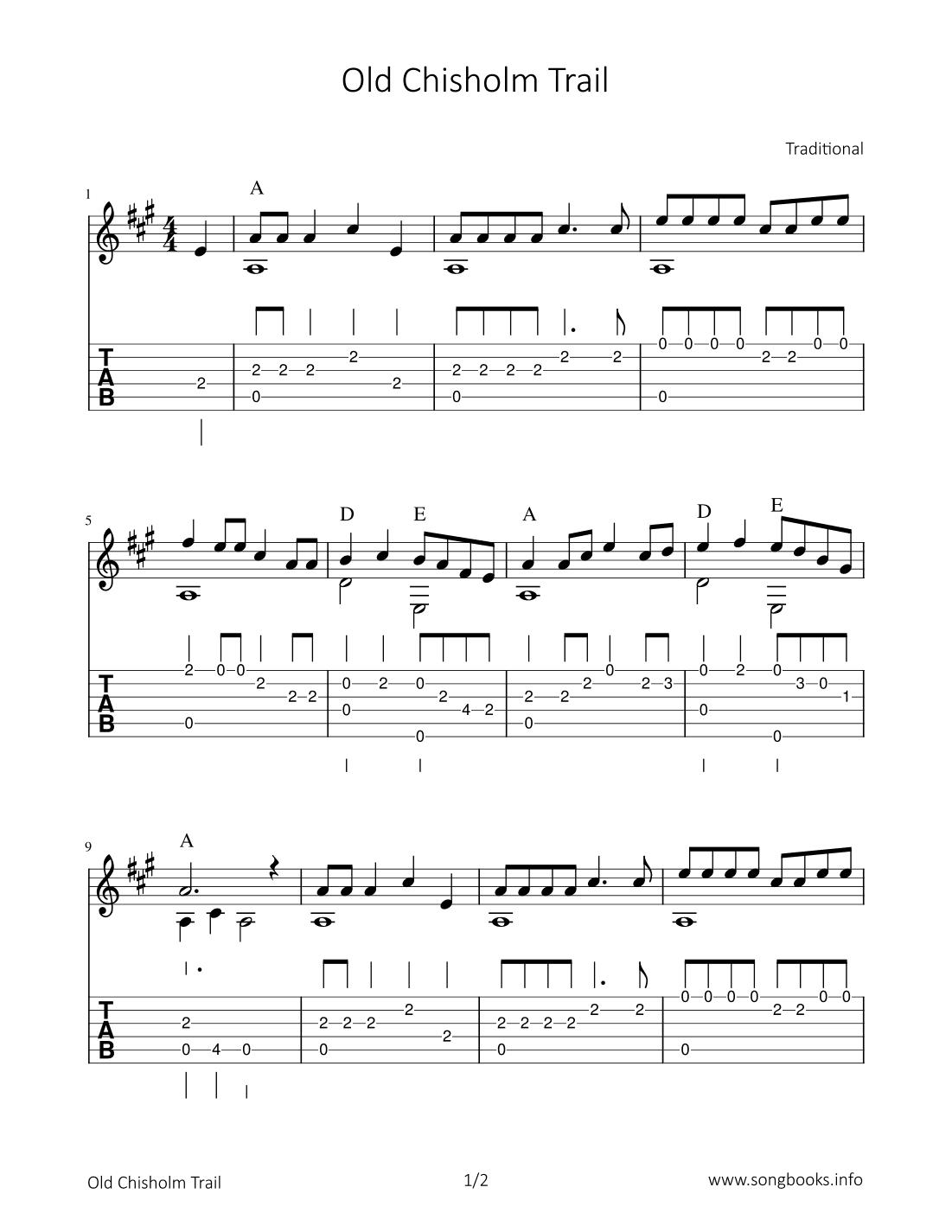 Old Chisholm Trail (arr. Bettina Schipp)