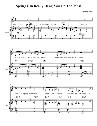 Spring Can Really Hang You Up The Most (arr. John Fries)