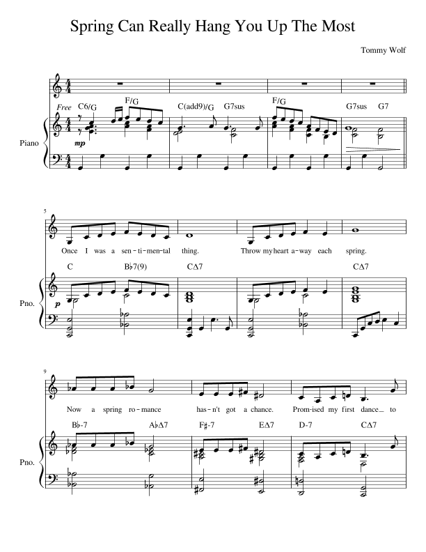 Spring Can Really Hang You Up The Most (arr. John Fries)