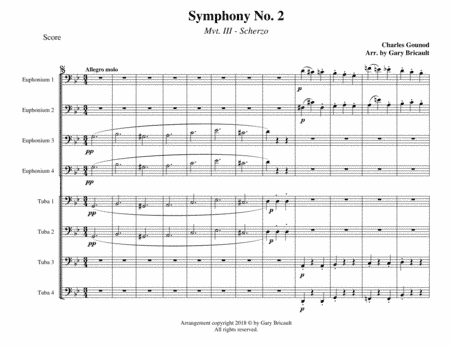 Scherzo (Mvt. III) from Symphony No. 2 (arr. Gary Bricault)