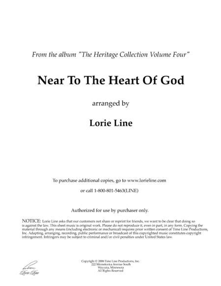 Near To The Heart Of God (arr. Lorie Line)
