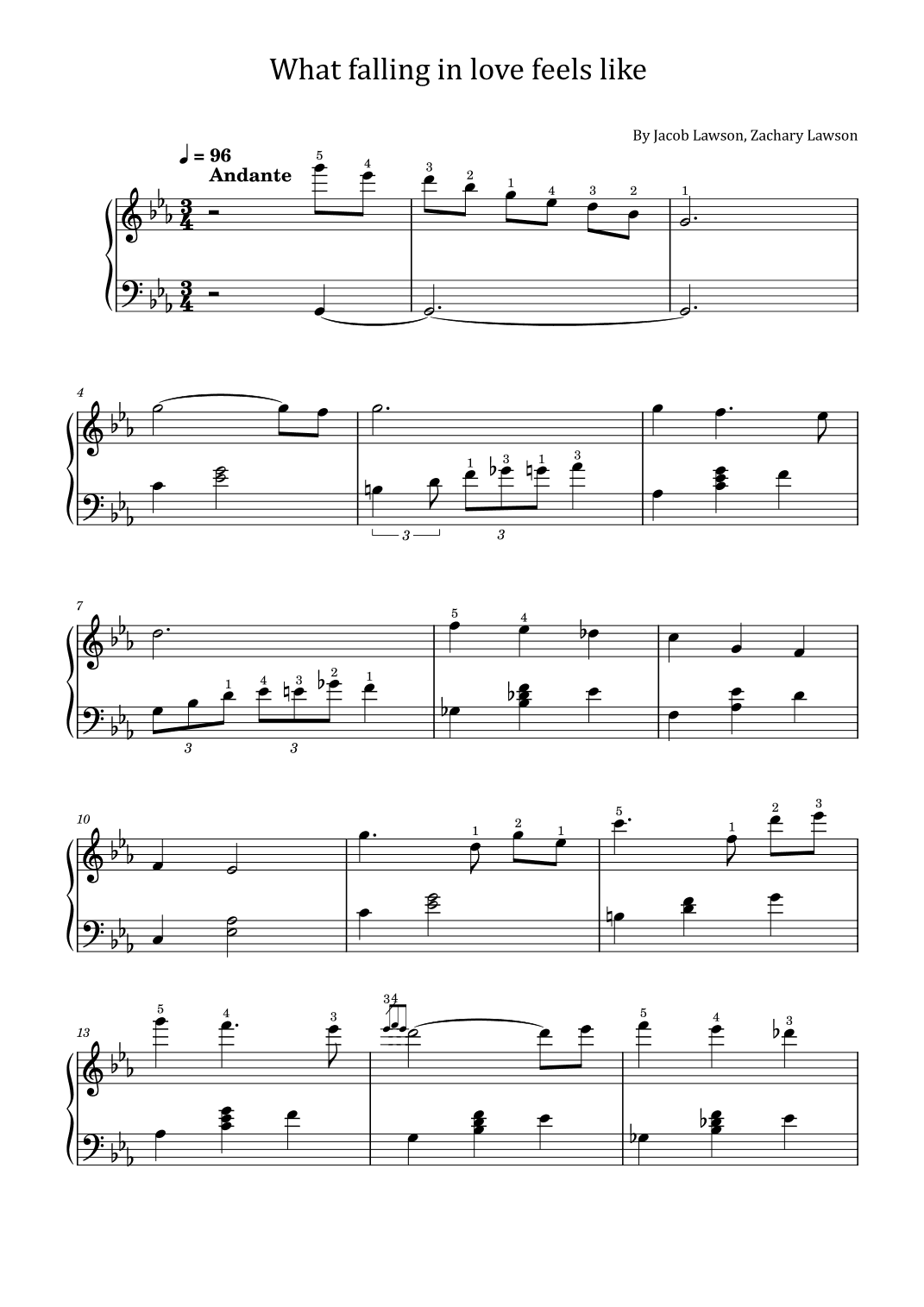 This Is What Falling In Love Feels Like (arr. poon)