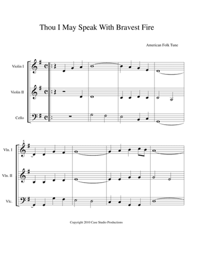 A Collection Of Hymns For String Trio book 2 (arr. J.L.Case)