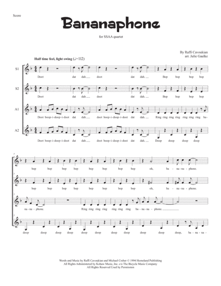 Bananaphone (arr. Julie Gaulke)