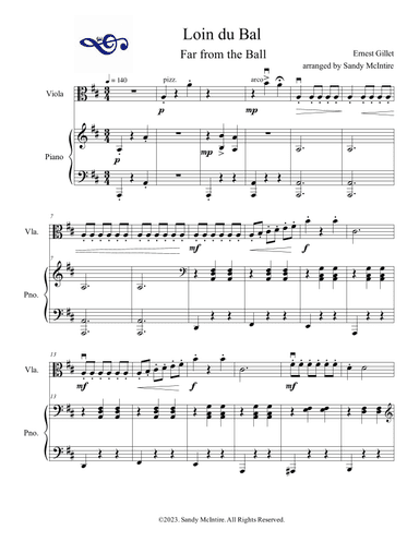 Loin du Bal (Far from the Ball) (arr. Sandy McIntire)