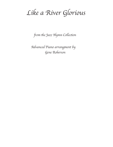 Like a River Glorious Jazz Piano Collection (arr. Gene Roberson)
