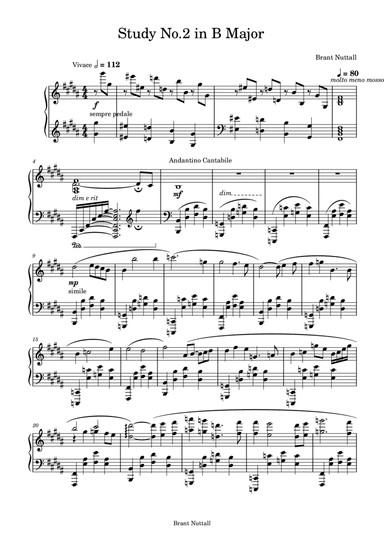 Study No.2 in B major