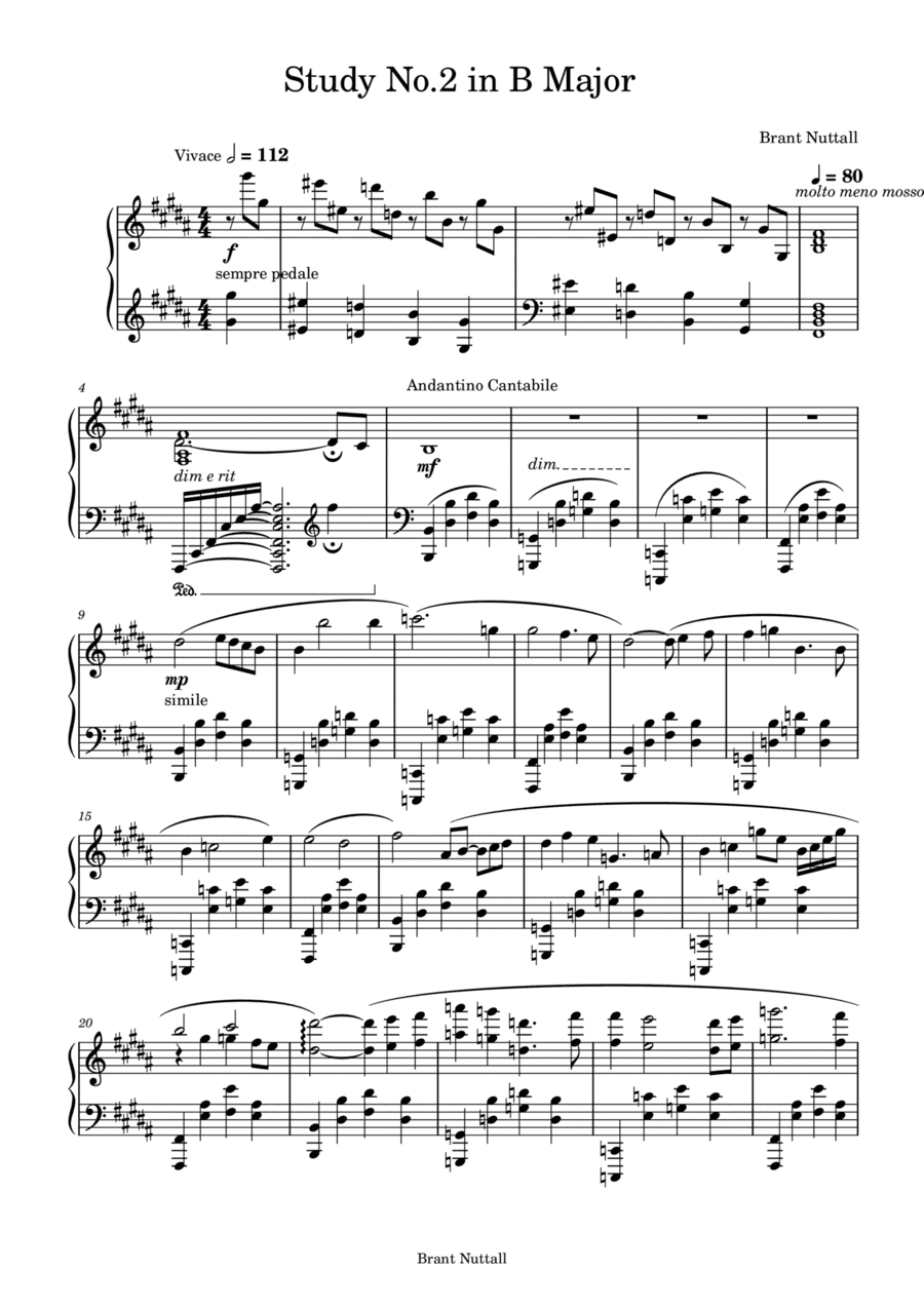 Study No.2 in B major