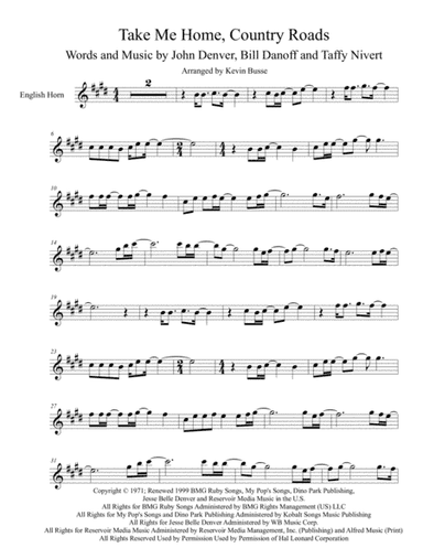 Take Me Home, Country Roads (arr. Kevin Busse)