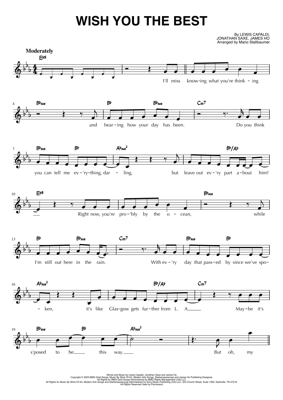 Wish You The Best (arr. Mario Stallbaumer)