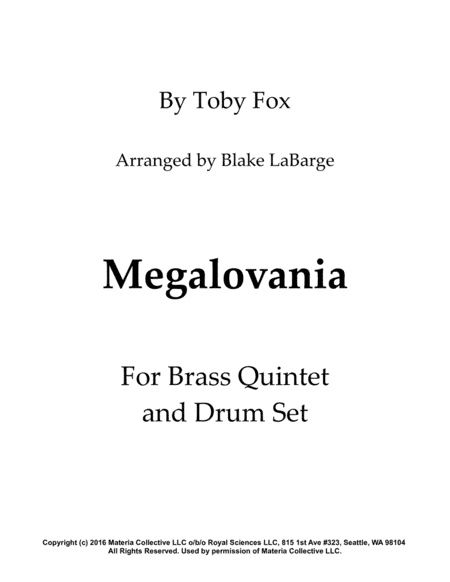 MEGALOVANIA (from Undertale) (arr. Blake LaBarge)