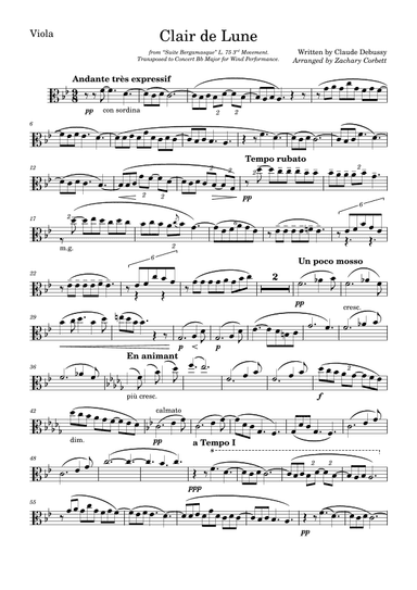 Clair de Lune (arr. Zachary Corbett)
