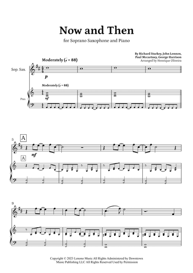 Now And Then (arr. Henrique Oliveira)