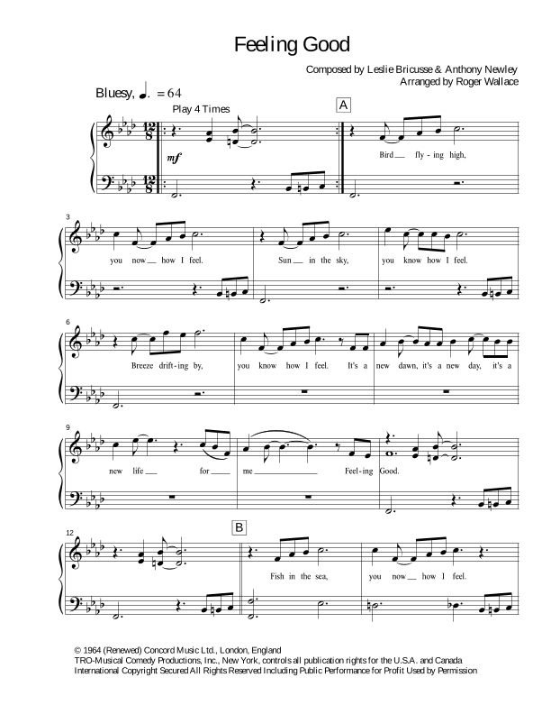 Feeling Good (arr. Roger Wallace)