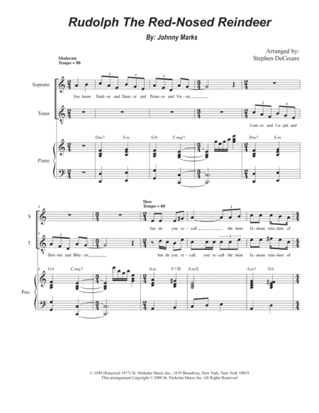 Rudolph The Red-nosed Reindeer (arr. Stephen DeCesare)