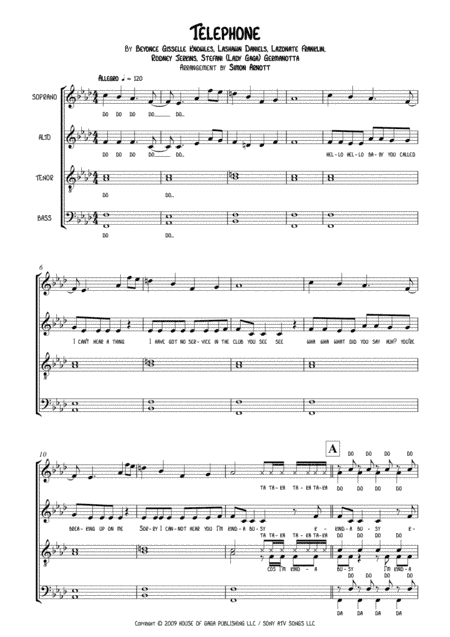 Telephone (feat. Beyonce) (arr. Simon Arnott)