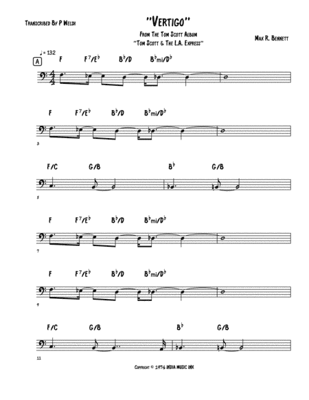 Vertigo (arr. P Welsh)
