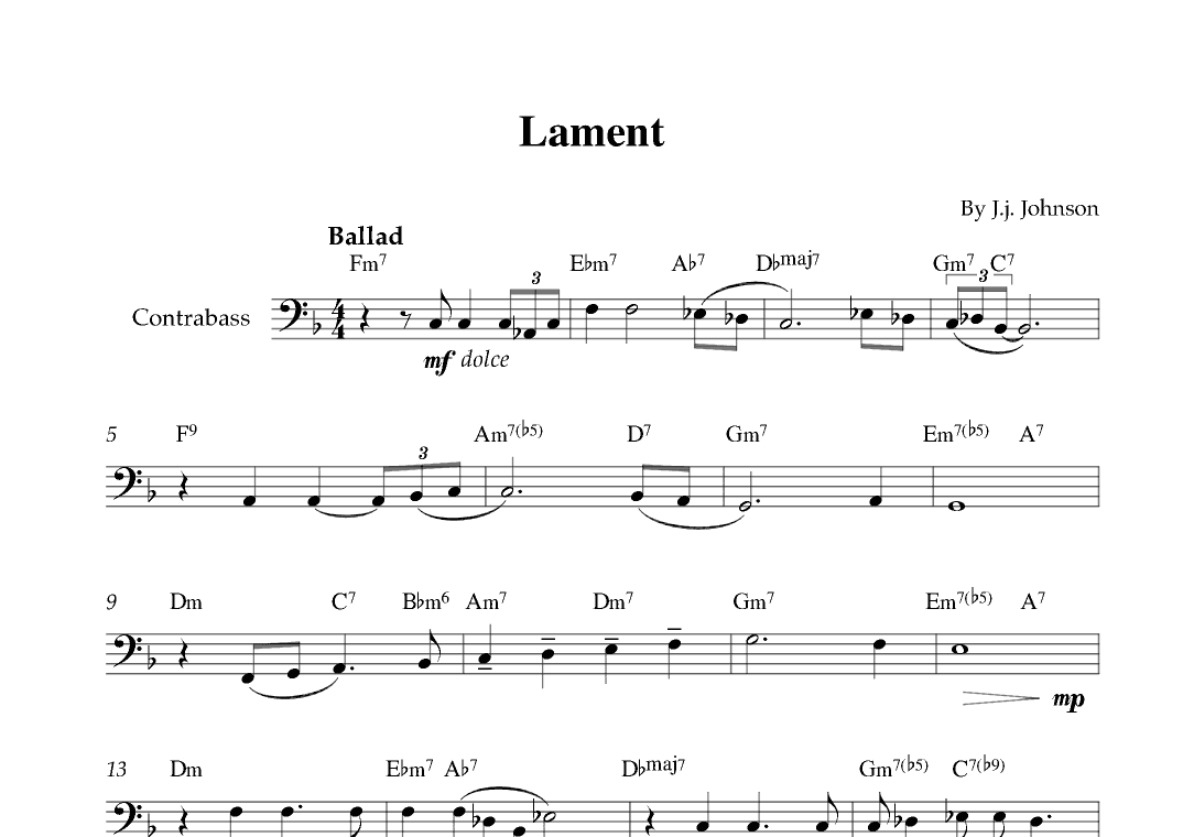 Lament (arr. Karen Gueiros)