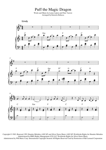 Puff The Magic Dragon (arr. Kaiserin Rebecca)