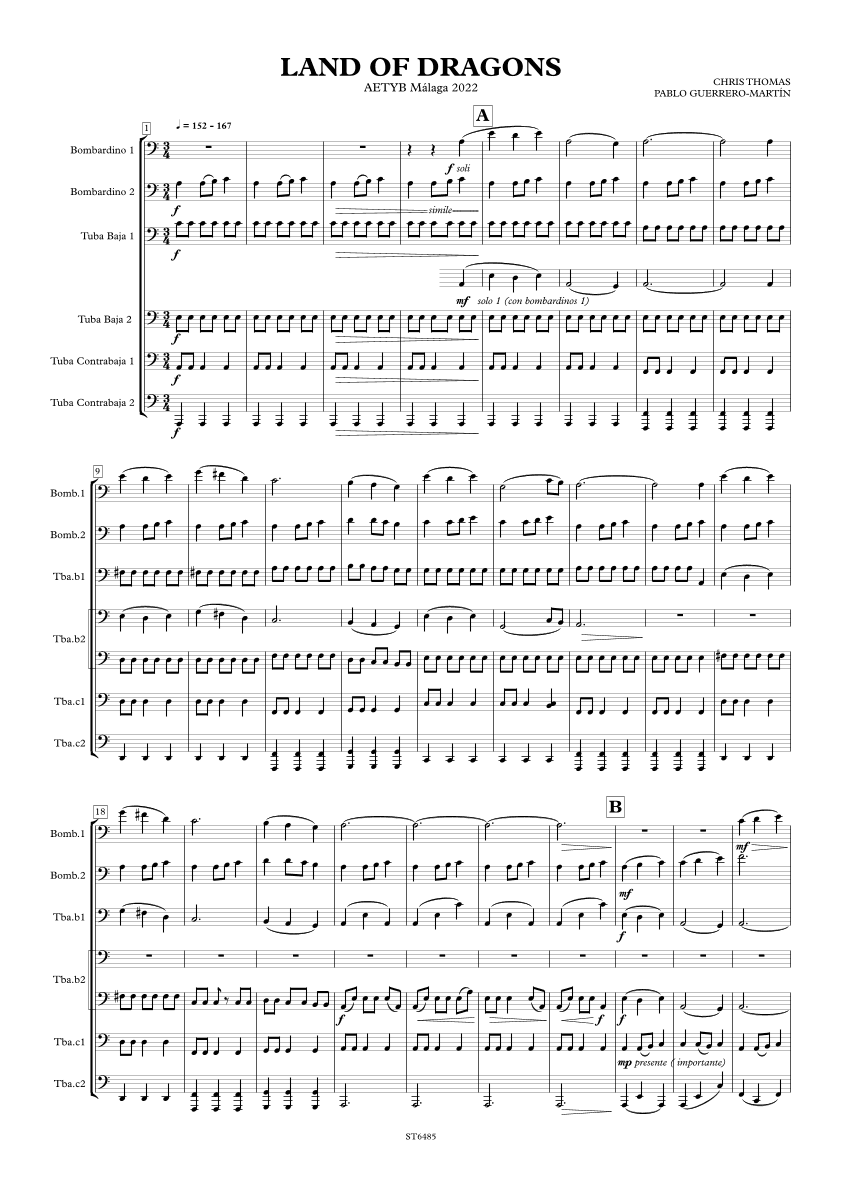 Land of Dragons / Land of Tubas (arr. Pablo Guerrero-Martín)