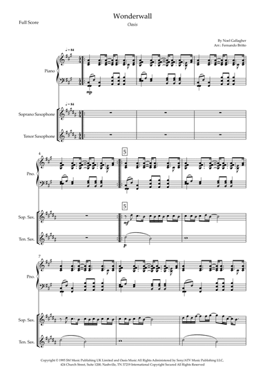 Wonderwall (arr. Fernando Britto)