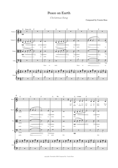 Peace on Earth - Christmas Song - Strings (with solo) and Piano