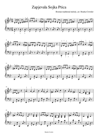 Zapjevala Sojka Ptica (arr. Branka Crowder)