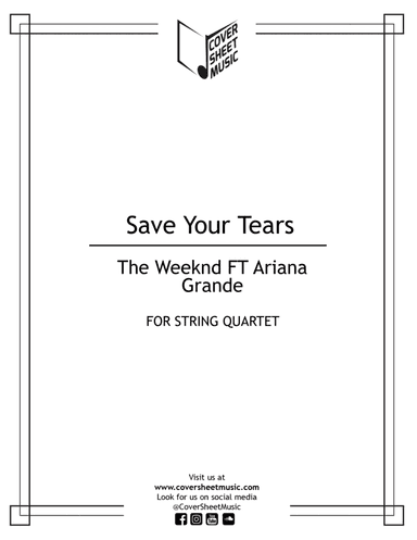 Save Your Tears Remix (arr. Jose Quintana)