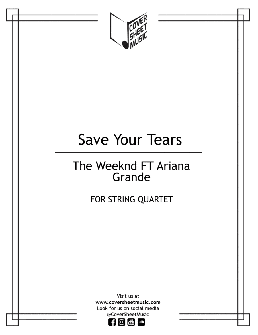 Save Your Tears Remix (arr. Jose Quintana)