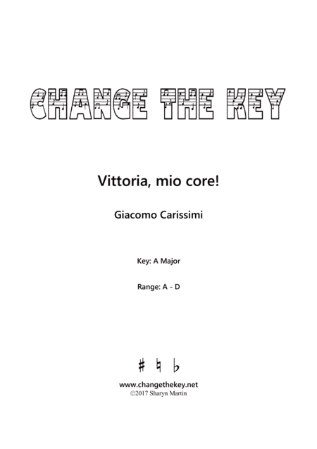 Vittoria, mio core! - A Major (arr. Change the Key)