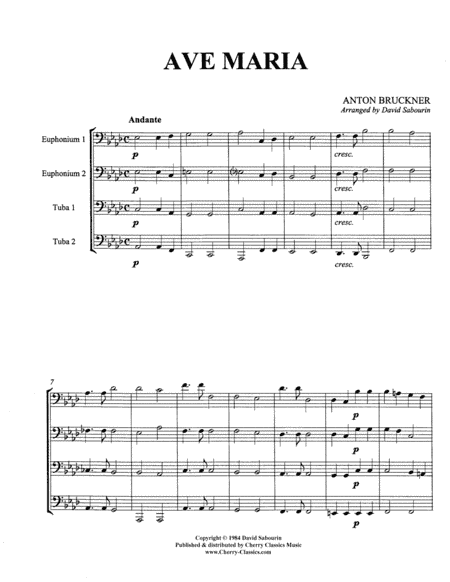 Ave Maria for Tuba Quartet (arr. Sabourin, David)
