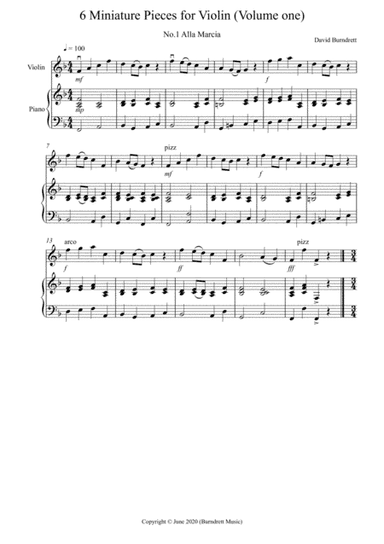 6 Miniature Pieces for Violin and Piano (volume one)