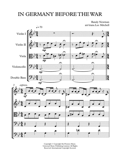 In Germany Before The War (arr. Lee Mitchell)