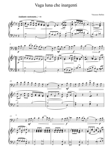 Vincenzo Bellini - Vaga luna che inargenti (Violoncello Solo) (arr. André Laitano)