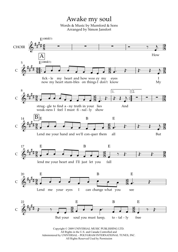 Awake My Soul (arr. Simon Garnæs Jansfort)