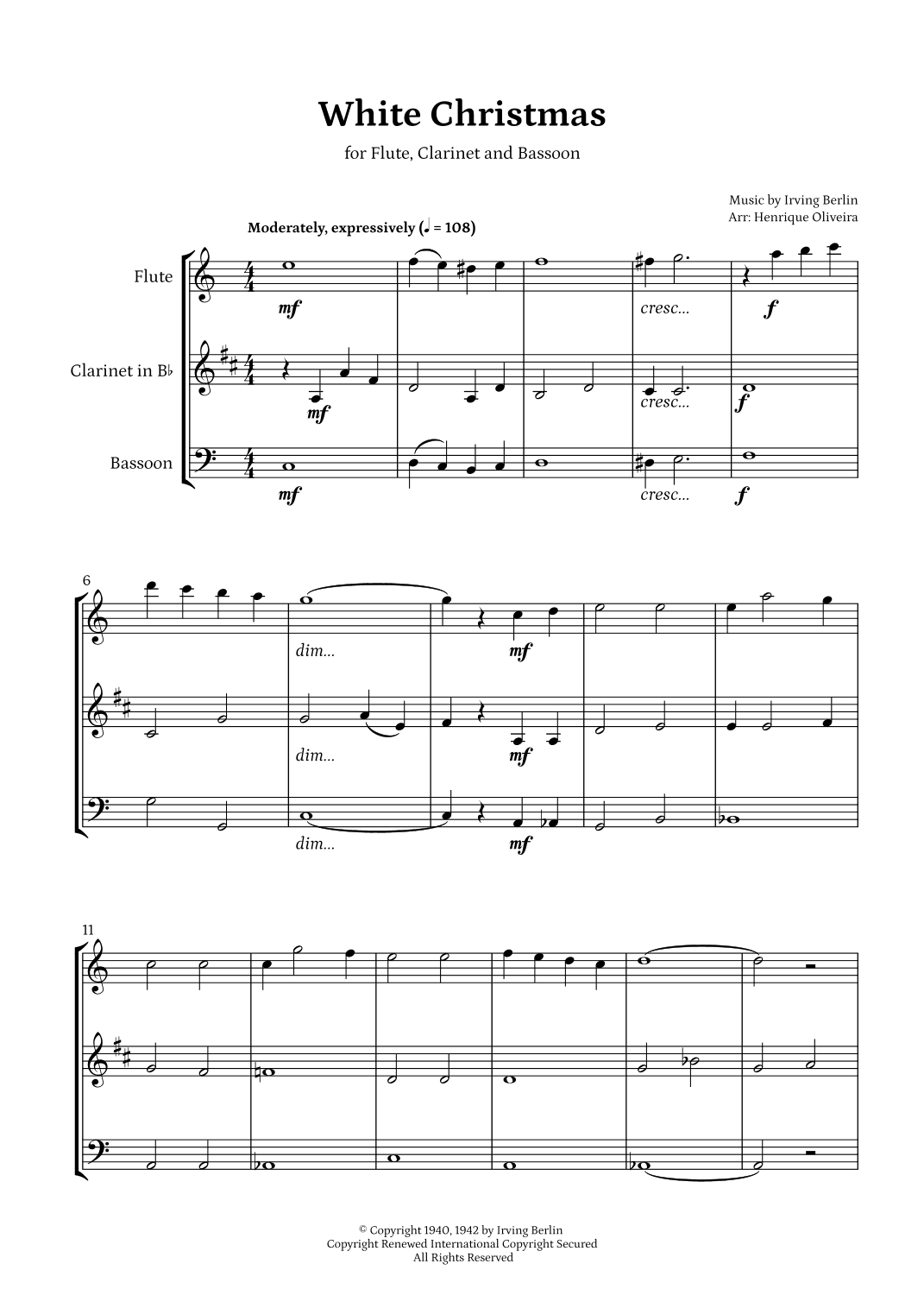 White Christmas (arr. Henrique Oliveira)