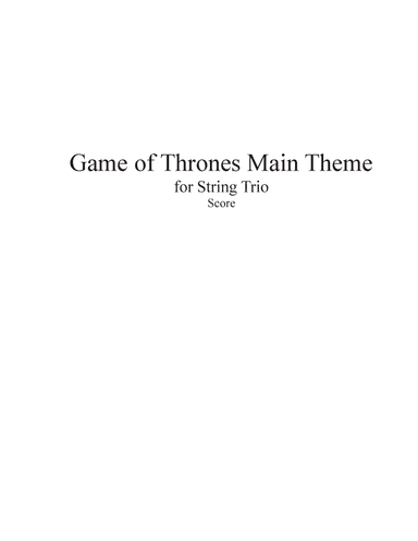 Game Of Thrones (arr. Stephen W. Burch (ASCAP))