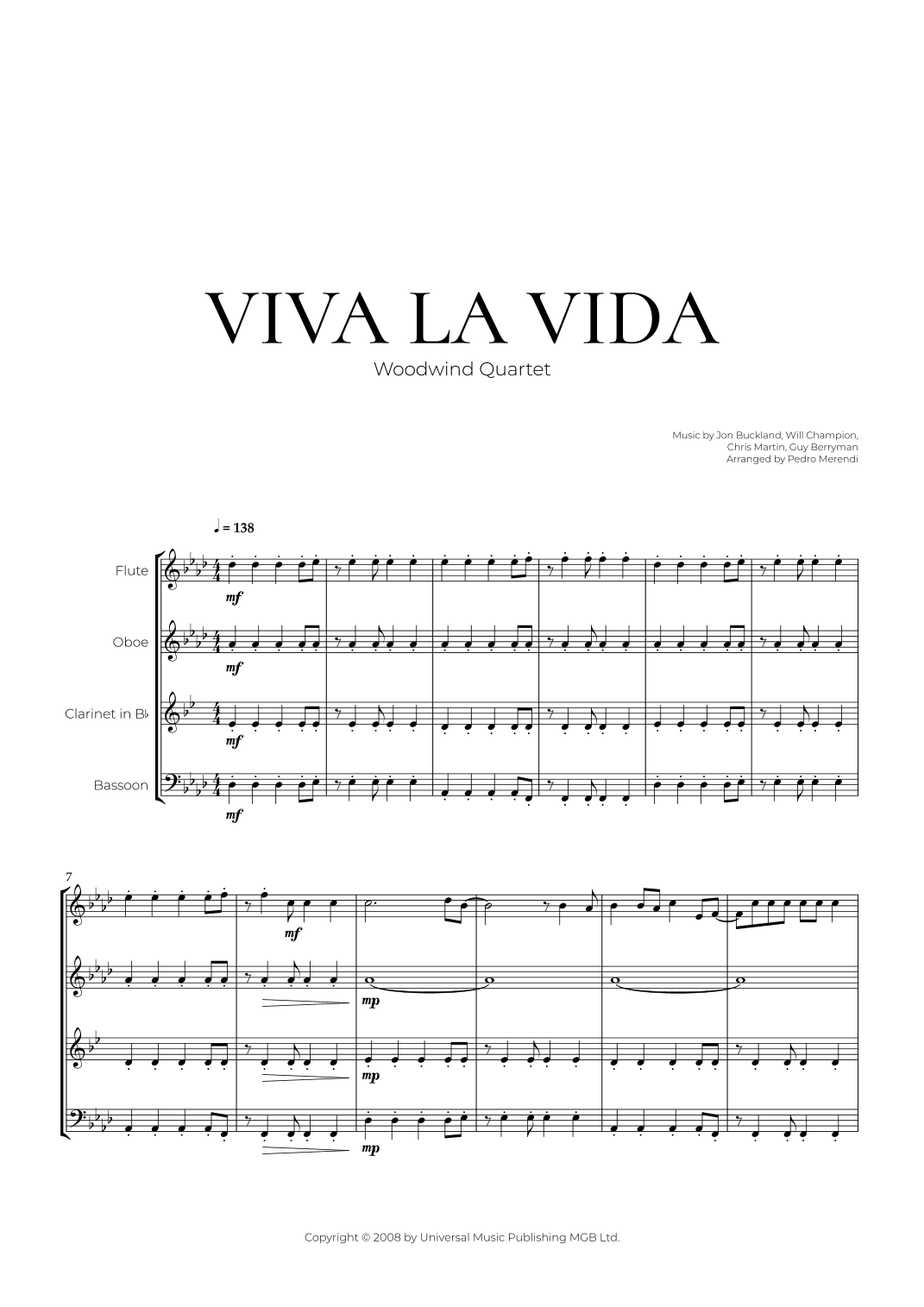 Viva La Vida (arr. Pedro Merendi)