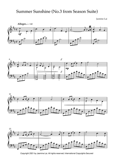 Summer Sunshine (No.3 from Season Suite)