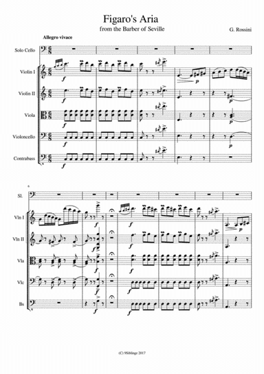 String Chamber Series: Barber of Seville (Largo al factotum) (arr. 9Siblingz)