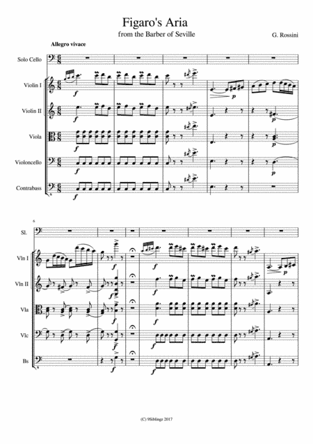 String Chamber Series: Barber of Seville (Largo al factotum) (arr. 9Siblingz)