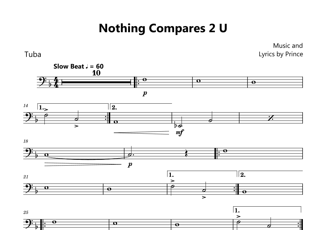 Nothing Compares 2 U (arr. David Lartey)