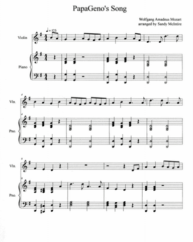 Papageno's Song (arr. Sandy McIntire)