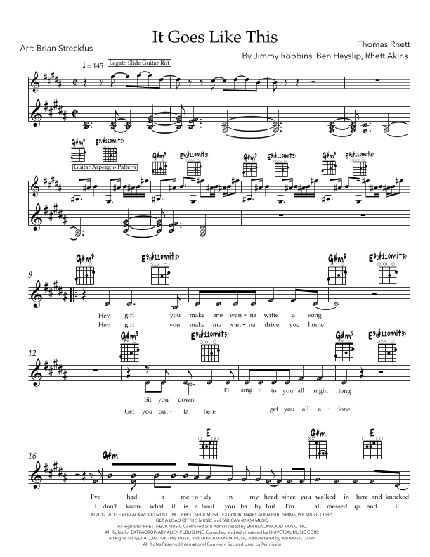 It Goes Like This (arr. Brian Streckfus)