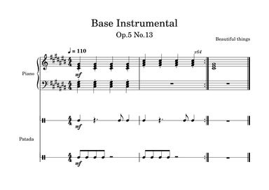 Base Instrumental No.1-Beautiful things Op.5 No.13