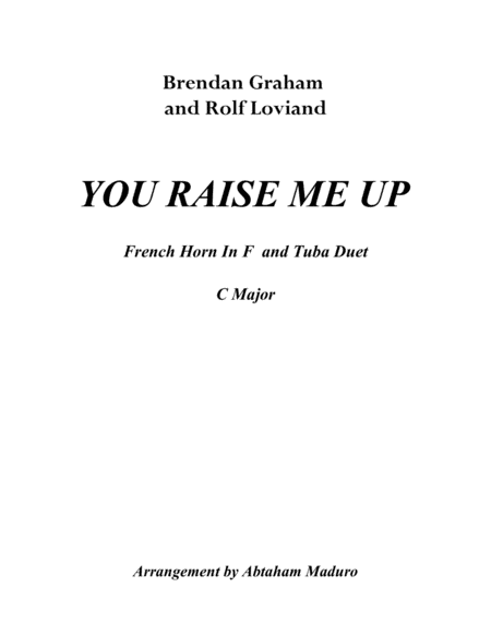 You Raise Me Up (arr. Abraham Maduro)