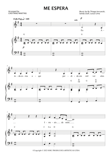 Me Espera (arr. Cristiano Martins)